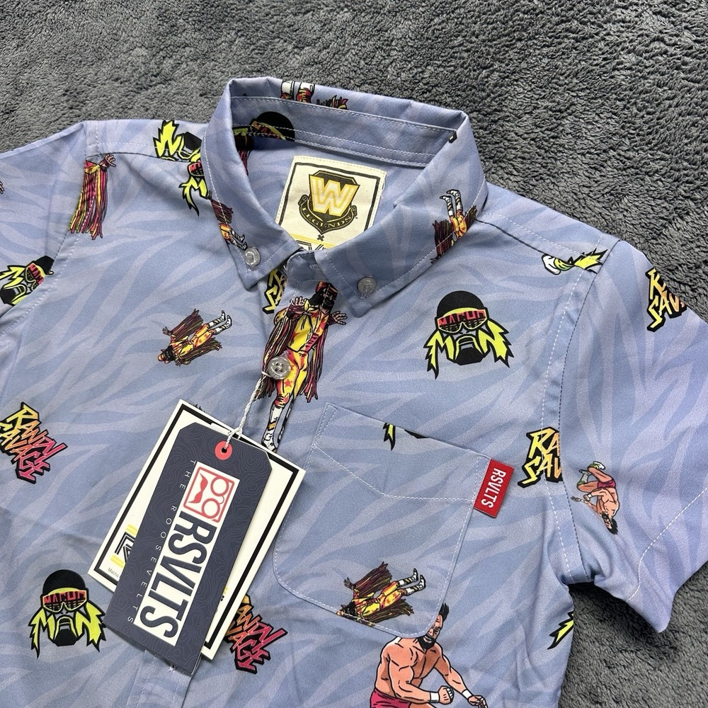 RSVLTS WWE Macho Man Randy Savage Shirt 18-24 Months Short Sleeve Button Up